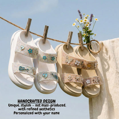 ShineWalks™ Sparkle Bloom Platform Sandals