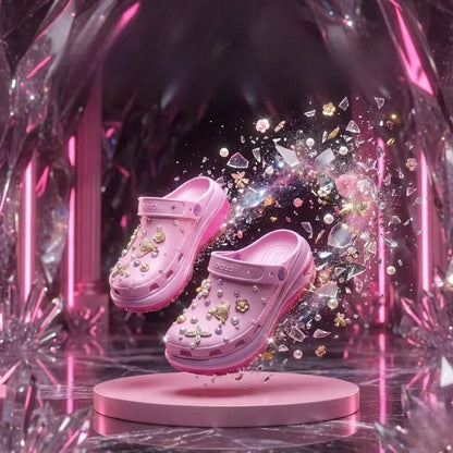 ShineWalks™ Mega Crystal Lift Clogs (8cm Platform)