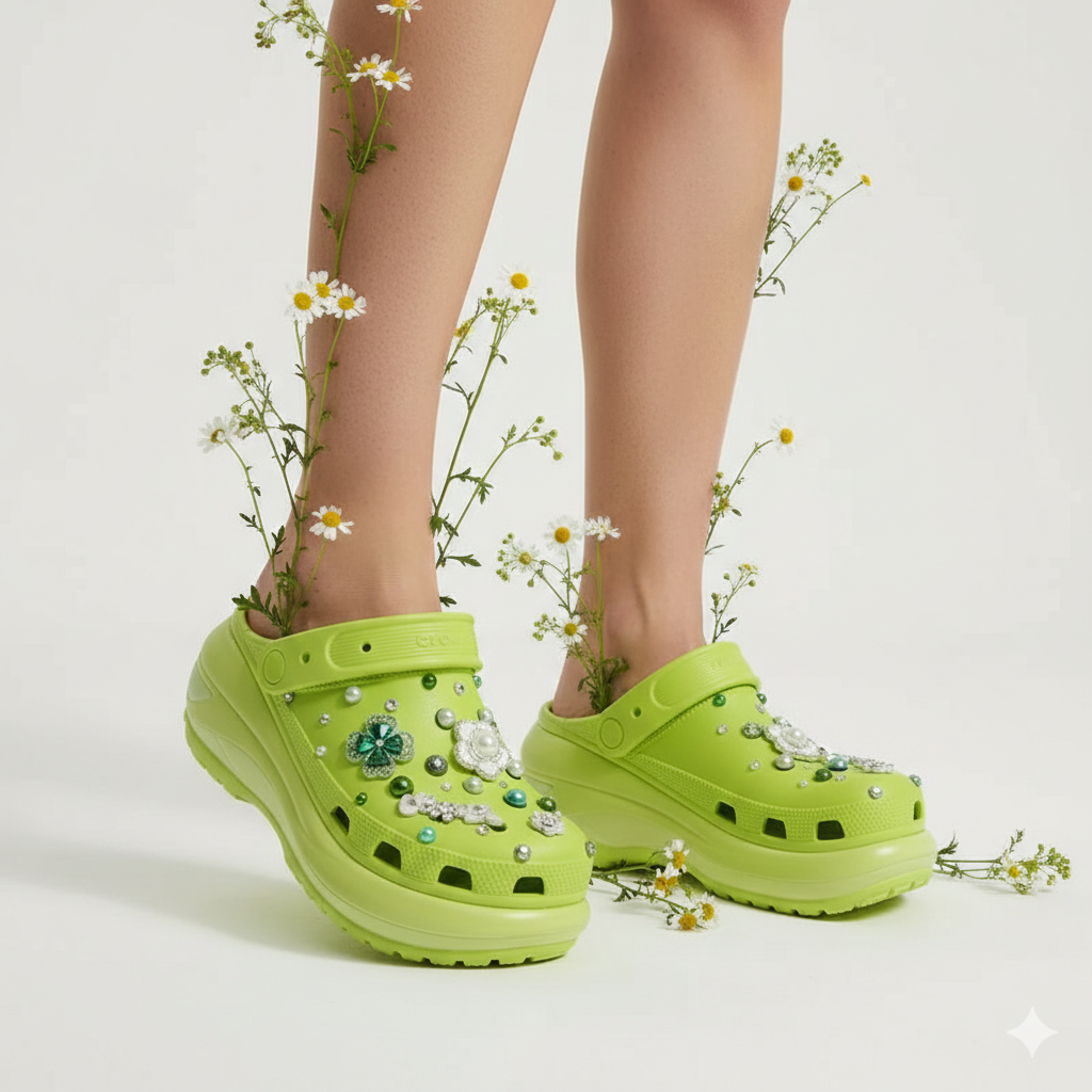 ShineWalks™ Mega Crystal Lift Clogs (8cm Platform)