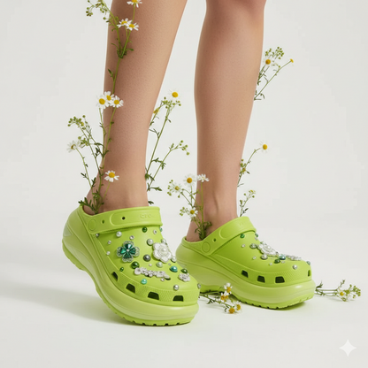 ShineWalks™ Mega Crystal Lift Clogs (8cm Platform)