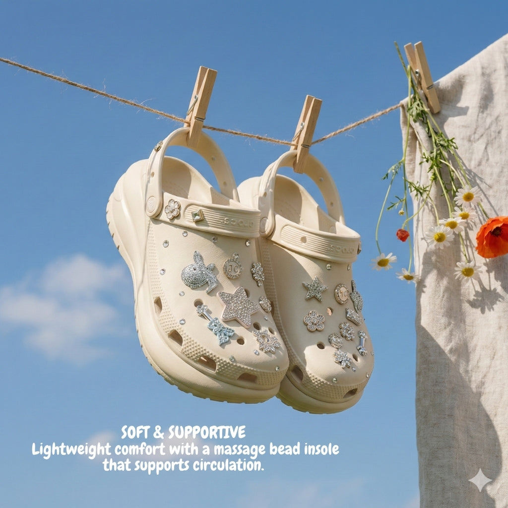 ShineWalks™ Mega Crystal Lift Clogs (8cm Platform)