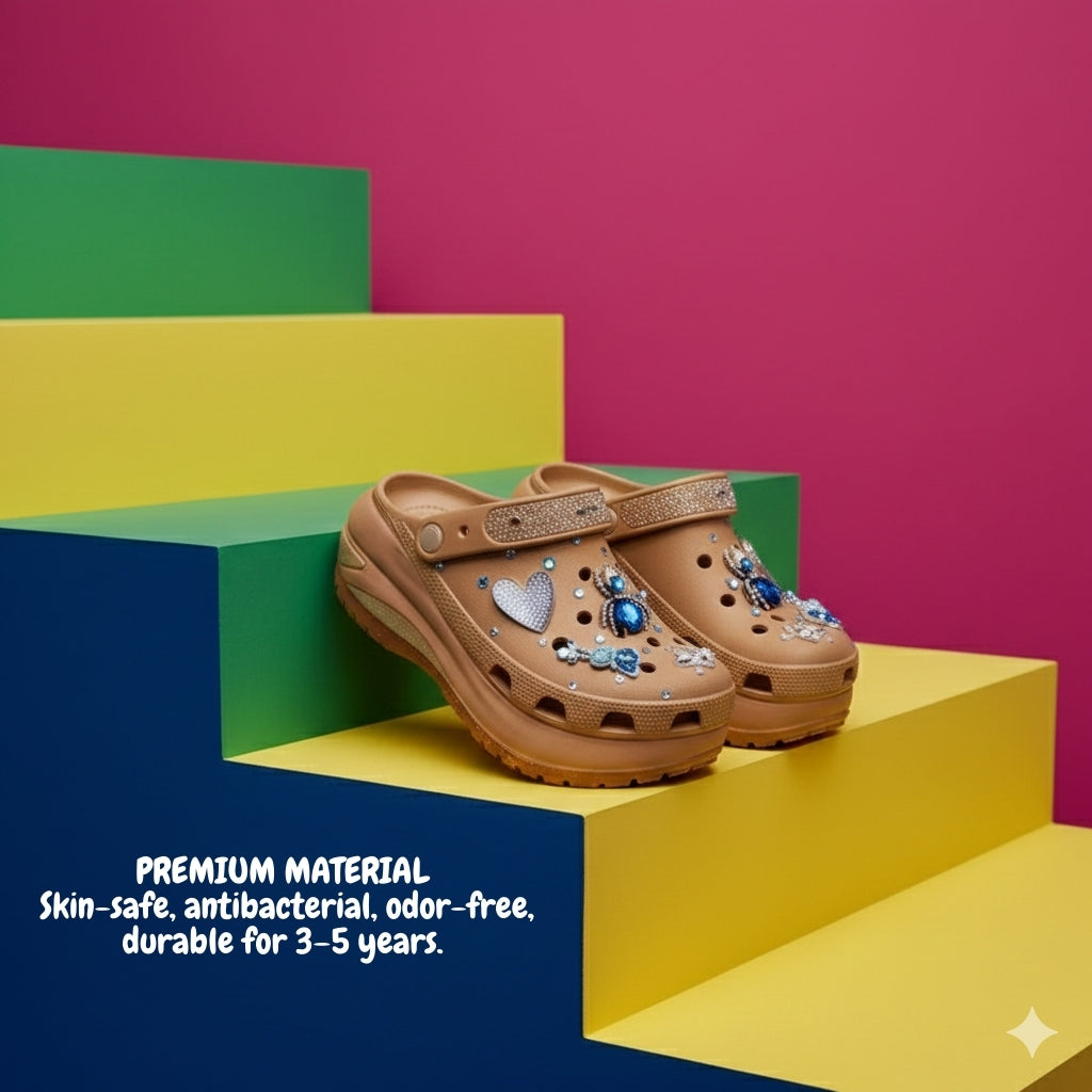 ShineWalks™ Mega Crystal Lift Clogs (8cm Platform)