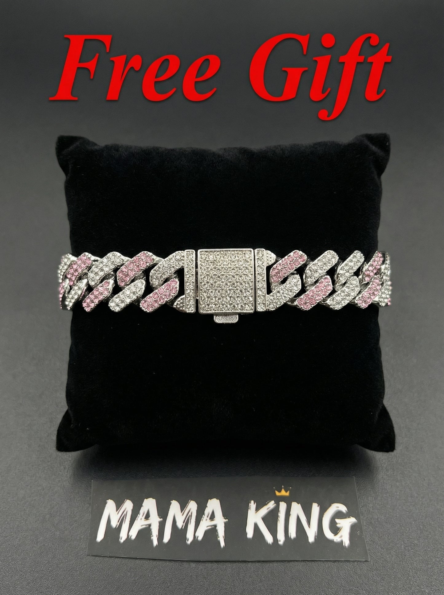 Rose Ice Cuban Bracelet 14mm